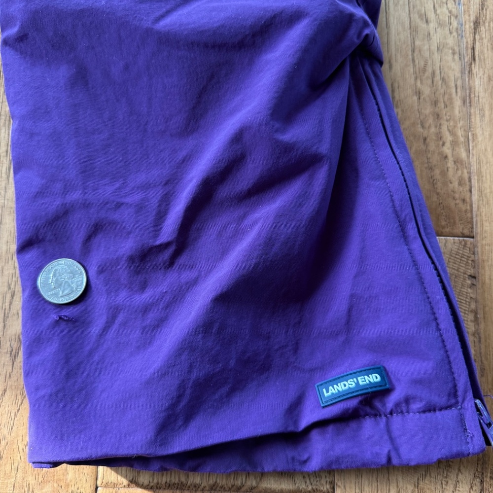Lands End Snow Bibs Purple Youth size 14 - Picture 3 of 5